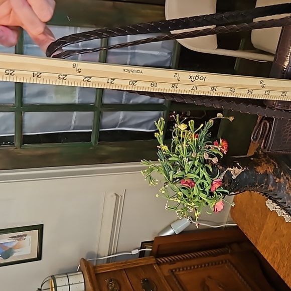 Vintage Brighton Donna Classic Tote Chocolate Croco Leather Shoulder Bag Purse - Picture 14 of 16